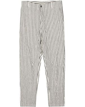 Forme D'expression Pantaloni Affusolati A Righe - Grigio