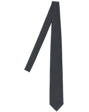 Brioni Cravatta Con Motivo Jacquard - Nero