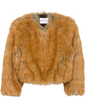 Stand Studio Karley Faux-Fur Coat - Natural