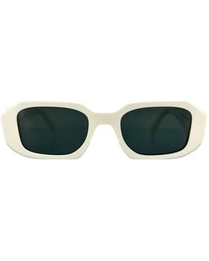 Prada Rectangle-Frame Sunglasses - Green
