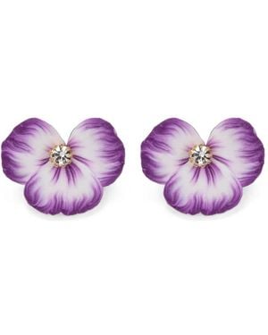 Jennifer Behr Aleah Floral-Motif Earrings - Purple