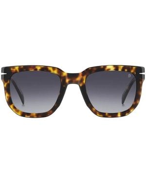 David Beckham Tortoiseshell Square Sunglasses - Blue
