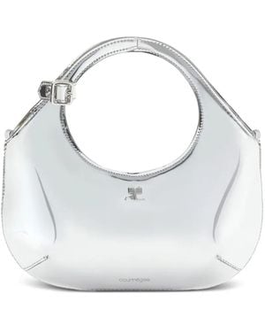Courreges Mini Holy Metallic-effect Tote Bag - White