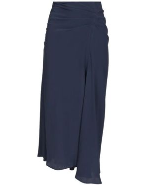 Al Duca d'Aosta Silk Midi Skirt - Blue