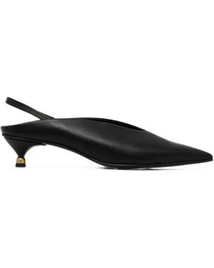 VANDA NOVAK Molly Pointed-Toe Slingback Pumps - Black