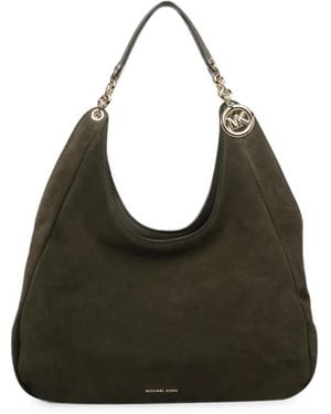 MICHAEL Michael Kors Large Ellie Suede Tote Bag - Black