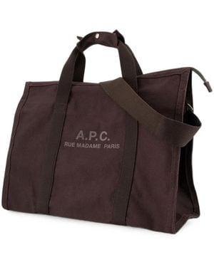 A.P.C. Recuperation Logo-Print Bag - Brown