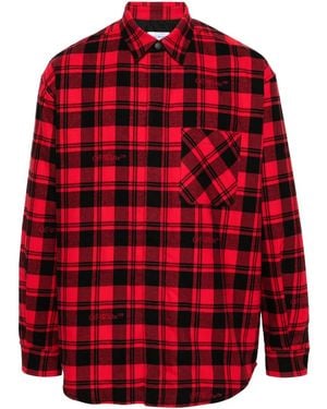Off-White c/o Virgil Abloh Checked Long-sleeved Shirt Jacket - Red