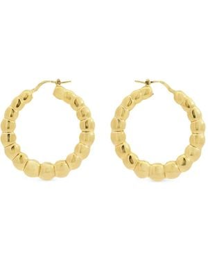 Lisa Nik Golden Dreams Beaded Hoop Earrings - Metallic