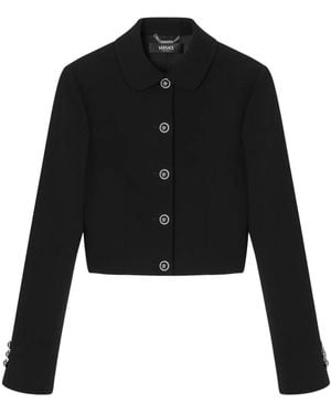 Versace Long-Sleeve Buttoned Jacket - Black