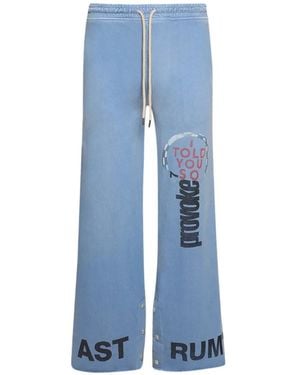 Astrum Pantalon Provoke À Imprimé Graphique - Bleu