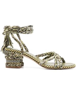 Amambaih Isabel Open-Toe Sandals - Metallic
