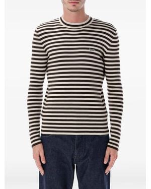 Prada Striped Jumper - Grey