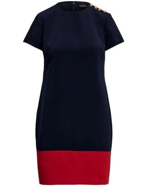 Ralph Lauren Robe Courte À Design Color Block - Blue