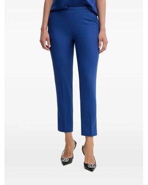 Morgan Pantaloni Con Zip Laterale - Blu
