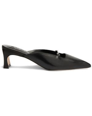 BY FAR Leda Mules Mit Eckiger Kappe - Schwarz
