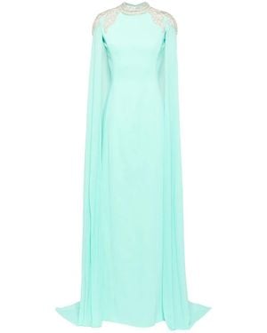 Saiid Kobeisy Embellished Crepe Dress - Green