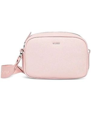 HUGO Bandolera con placa del logo - Rosa