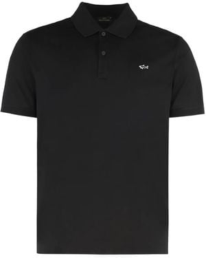 Paul & Shark Short-Sleeve Cotton Polo Shirt - Black