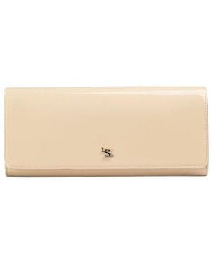 Le Silla Logo-Plaque Clutch Bag - Natural