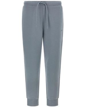 BOSS Logo-Print Drawstring Track Pants - Blue