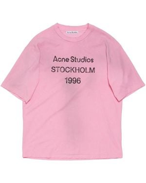 Acne Studios Maglietta Con Logo - Vestibilità Rilassata - Pink