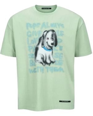 ANDERSSON BELL Puppy-Print T-Shirt - Green