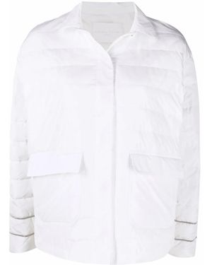 Fabiana Filippi Pointed-Collar Padded Jacket - White