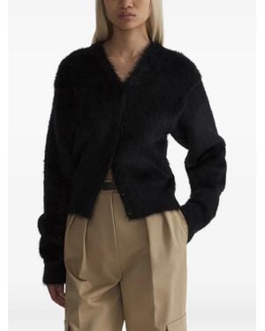 Mugler Brushed Knit Cardigan - Black