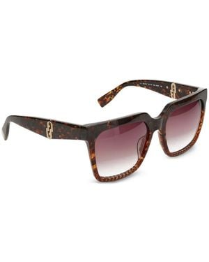 Furla Logo Square-Frame Sunglasses - Brown