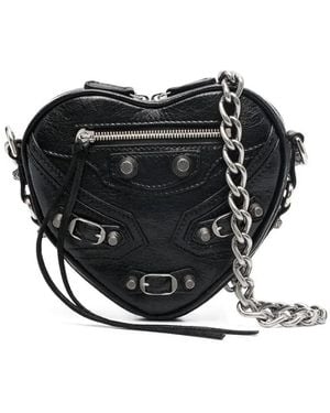 Balenciaga Mini Borsa Le Cagole Heart In Pelle - Nero