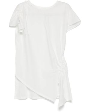 Y's Yohji Yamamoto Haut À Effet Drapé - Blanc