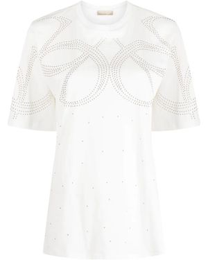 Elie Saab スタッズトリム Tシャツ - ホワイト