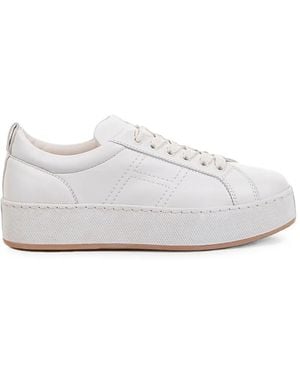 Hogan Round-Toe Sneakers - White