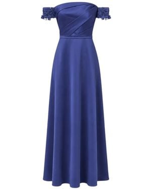 Charo Ruiz Off-Shoulder Gown - Blue
