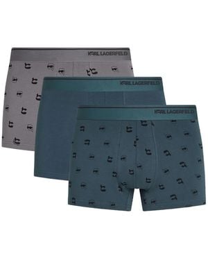 Karl Lagerfeld Boxer Ikon (Set Di 3) - Blu