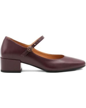Tod's Mary Jane Con Tacco Largo 35Mm - Marrone