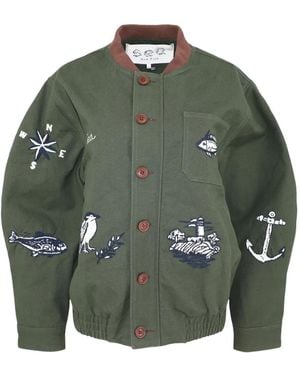 Sea Clyde Bomber Jacket - Green