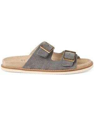 Brunello Cucinelli Suede Sandals - Grey