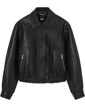 Versace Leren Jack - Zwart