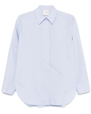 Forte Forte Long-Sleeve Curved-Hem Shirt - White