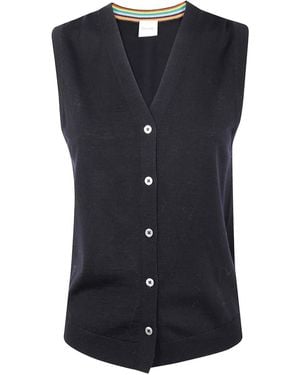 Paul Smith Button-Front Sleeveless Vest - Blue