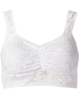 Amir Slama Lace-Design T-Shirt Bra - White