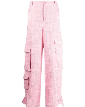 Gcds Ultracargo Tweed Wide-Leg Trousers - Pink