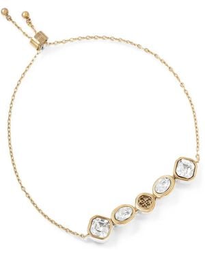 Guess Crystal-Embellished 4G Logo Bracelet - Metallic