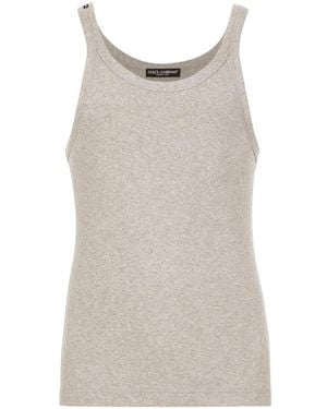 Dolce & Gabbana リブニット トップ - ナチュラル