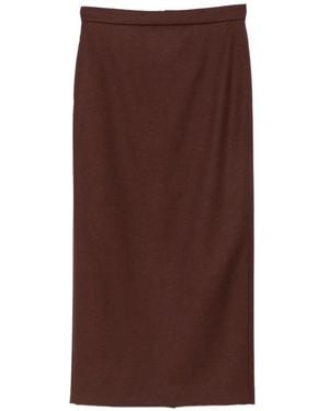 Max Mara Midirock Mit Geradem Schnitt - Braun
