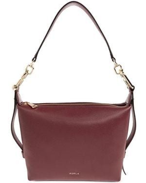 Furla Tonie Leather Shoulder Bag - Purple