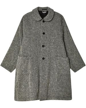 COMME DES GARÇON BLACK Herringbone Single Breasted Coat - Gray