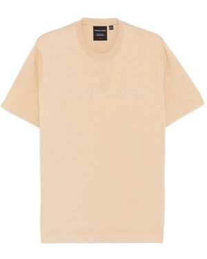 Canada Goose Logo-Embroidered T-Shirt - Natural